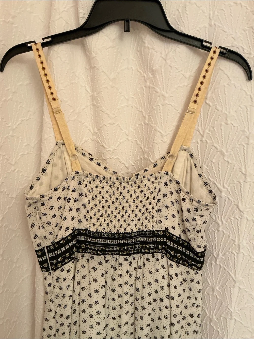 Free People Cream and Black Embroidered Mini Dress - Picture 2 of 5